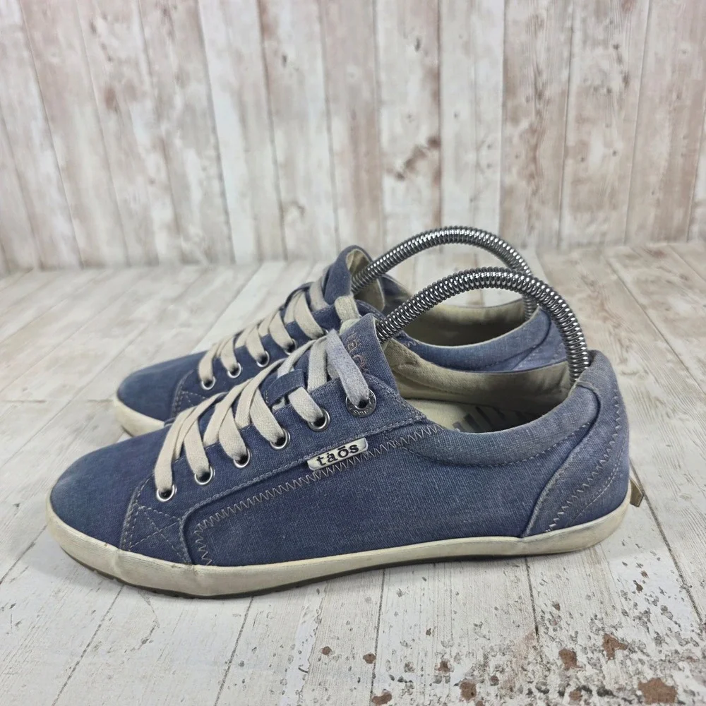 Taos Star Blue Canvas Low Top Sneakers Womens 9 Comfort Walking Shoes STA-12844‎